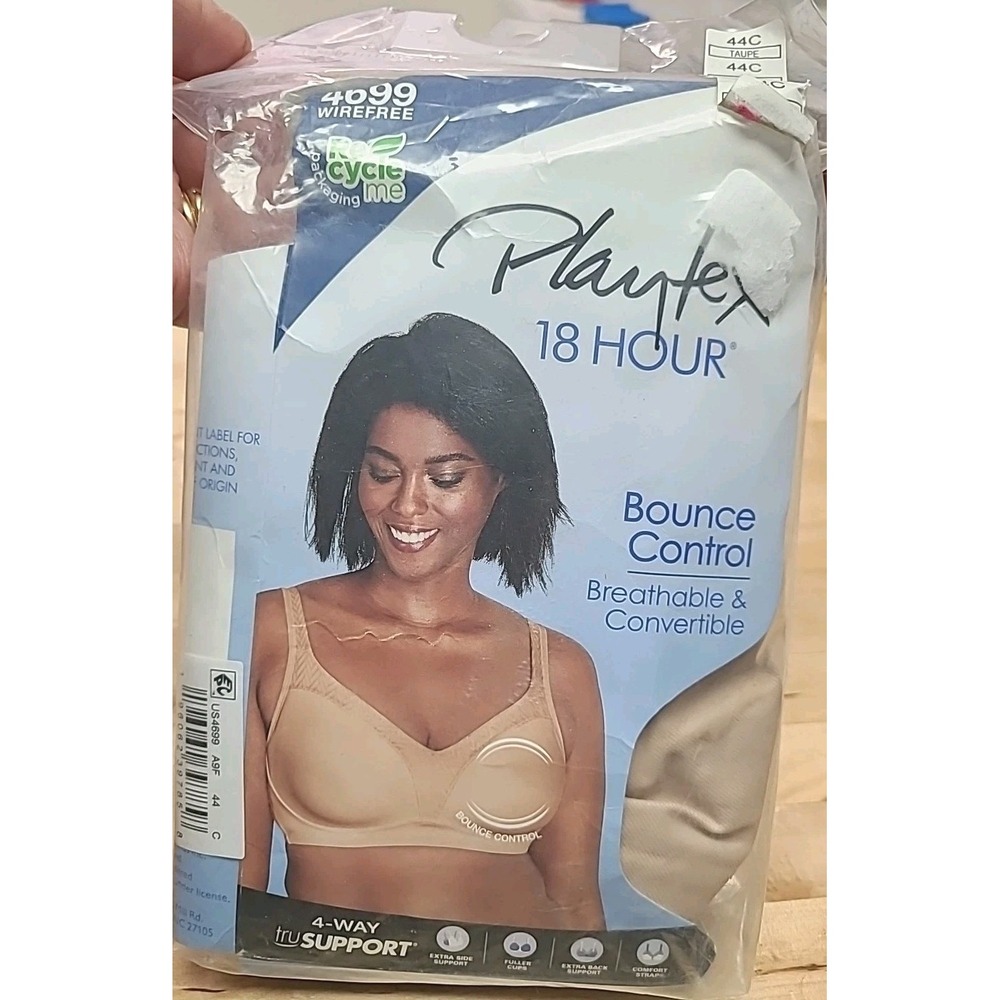 Playtex 18 Hr Bounce Control Bra‎   (4699 Wirefree)  40DD Taupe